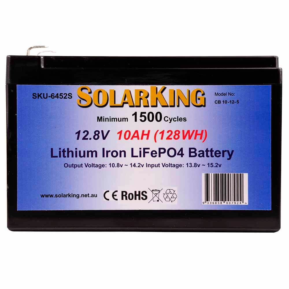 12.8V 10AH Lithium LiFe PO4 SolarKing Battery CB-10-12-5
